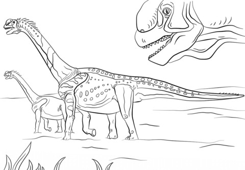 Jurassic Park Camarasaurus Coloring Page